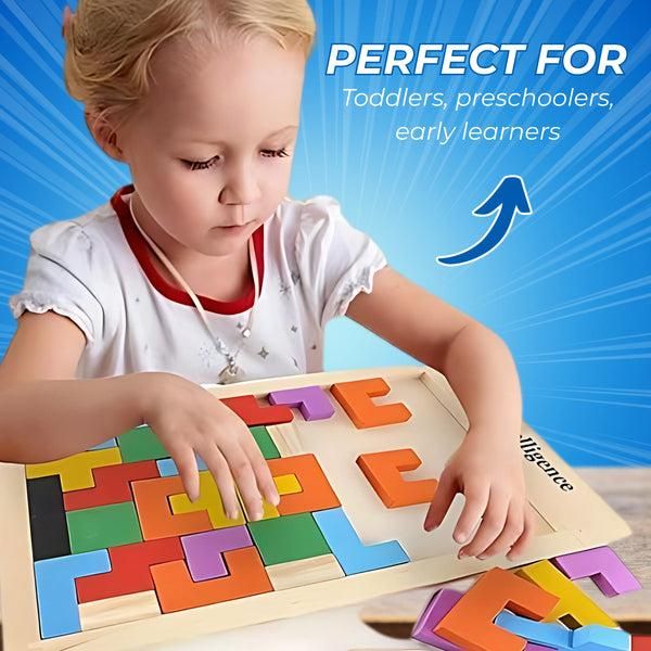 Wooden Intelligence Tetris Jigsaw Puzzle Set